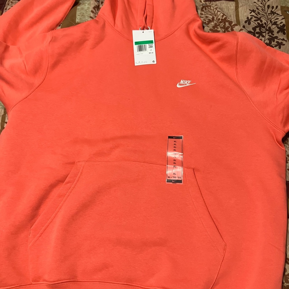 NWT MENS Nike Vibrant Coral Sweatshirt
